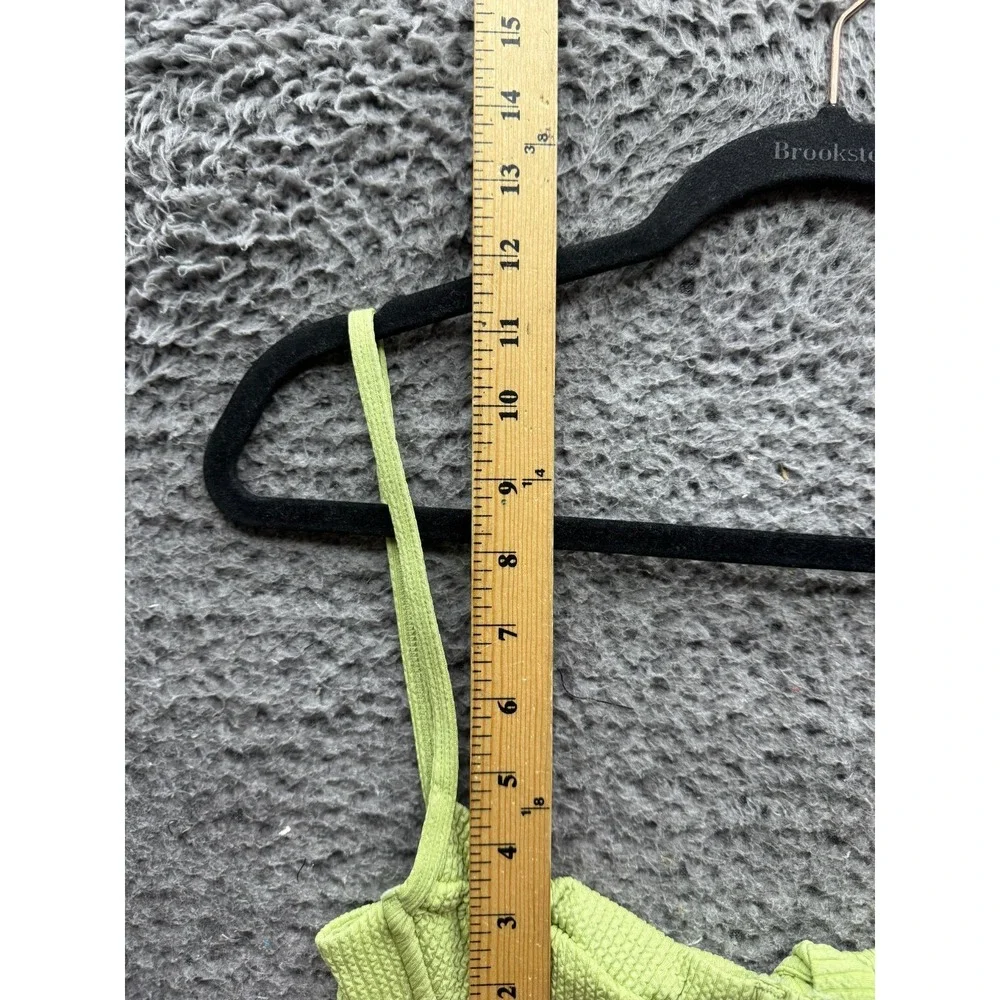 Monday Swimwear Textured Underwire Bikini Set Green Womens Size Top P Bottom M